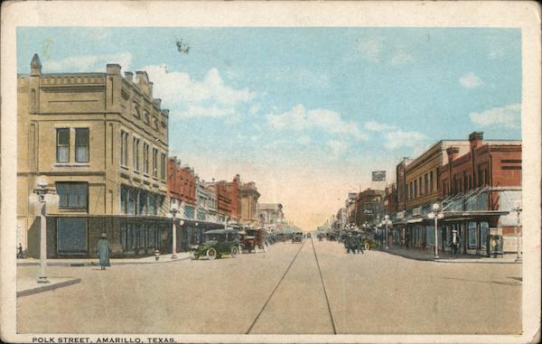 Polk Street Amarillo, TX Postcard