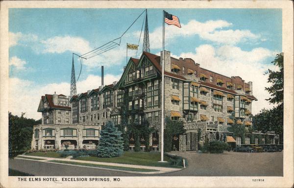 The Elms Hotel Excelsior Springs Mo Postcard