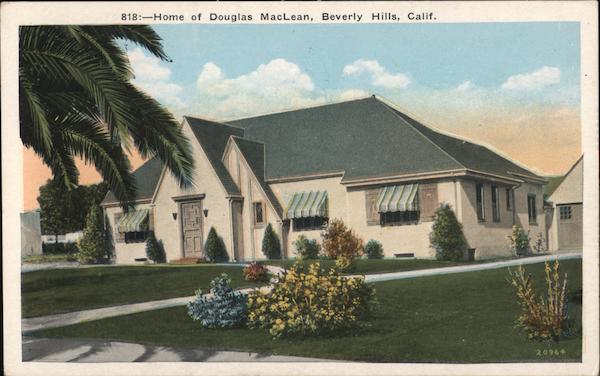 Home Of Douglas Maclean Beverly Hills, Ca Postcard