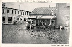 Flood Scene New Cumberland, PA Postcard Postcard Postcard