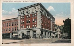 Corner Second and Liberty Streets Warren, PA Postcard Postcard Postcard