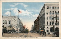 Bay Street, Looking East from Laura Street Jacksonville, FL Postcard Postcard Postcard