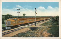 Union Pacific Streamliner "City of Denver" Postcard