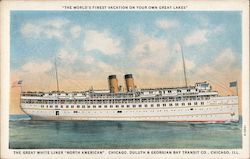 The Great White Liner "North American" Chicago, IL Postcard Postcard Postcard