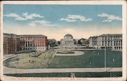 Columbia University School of Journalism on Left New York City, NY Postcard Postcard Postcard