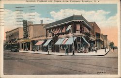 Junction, Flatbrush and Rogers Aves, Flatbrush Postcard