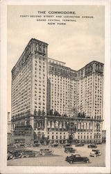 Commodore Hotel, 42nd and Lexington, Grand Central Terminal New York City, NY Postcard Postcard Postcard