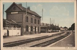 Train Station Incheville, France Postcard Postcard Postcard