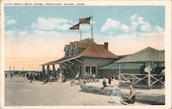 Cliff Beach Bath House Nantucket, MA Postcard Postcard Postcard