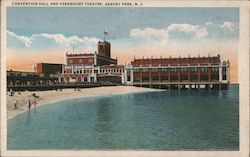 Convention Hall and Paramount Theatre Asbury Park, NJ Postcard Postcard Postcard