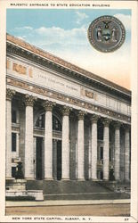 Majestic Entrance to State Education Building, New York State Capitol Albany, NY Postcard Postcard Postcard