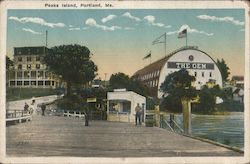 Peaks Island - The Gem Theater, Peaks Island Hotel Portland, ME Postcard Postcard Postcard