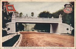 Wabash Railroad Bridge in Forest Park On Route Of "The St. Louis-Colorado Limited" Train Missouri Postcard Postcard Postcard