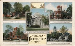 Churches of Rochester Minnesota Postcard Postcard Postcard