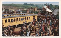 A Santa Fe Train of the 1890s - Scene from "The Harvey Girls" California Movie and Television Advertising Postcard Postcard Postcard