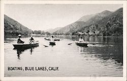 Boating, Blue Lakes Markleeville, CA Postcard Postcard Postcard