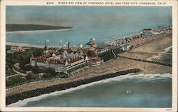 Bird's Eye View of Coronado Hotel and Tent City Postcard