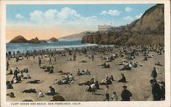 Cliff House and Beach San Francisco, CA Postcard Postcard Postcard