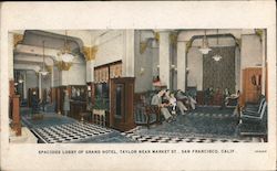 Spacious Lobby of Grand Hotel - Taylor near Market Street San Francisco, CA Postcard Postcard Postcard