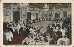 Scene at One of the Dinner Dansants in the Main Dining Room San Francisco, CA Postcard Postcard Postcard