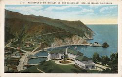 Residence of Wm. Wrigley Jr and Avalon Bay Postcard