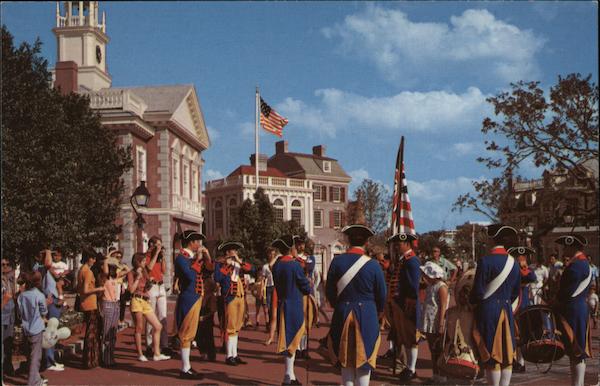 Liberty Square Fife and Drum Corps - Walt Disney World Orlando, FL Postcard