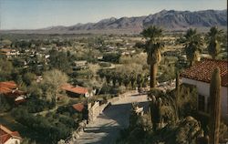 Grounds of the Desert Inn in foreground Palm Springs, CA Postcard Postcard Postcard