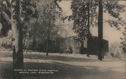 Winter at Eastern State Hospital Medical Lake, WA Postcard Postcard Postcard