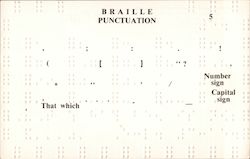 Braille Punctuation Postcard Postcard Postcard