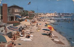 Beach Scene Balboa Island, CA Postcard Postcard Postcard