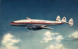 Pacific Northern Airline Constellation Flagliner Postcard