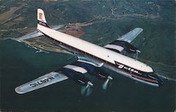 Delta Air Lines Golden Crown Dc-7s and DC-87s Postcard