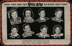 Here They are the Quiz Kids Blue Network Sunday Evening Postcard