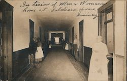 Interior of Men's and Women's Home at Soldiers Home Quincy, IL Postcard Postcard Postcard