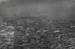 Aerial View of Market Street and Bay Bridge Postcard