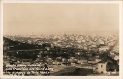 Breathtaking views of San Francisco are found along the highway to Twin Peaks California Postcard Postcard Postcard