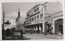 View of Business District Postcard