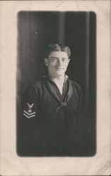 Man in US Naval Uniform - Petty Officer Second Class Postcard