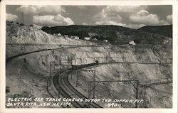 Electric Ore Train Coming out of the Copper Pit Santa Rita, NM Postcard Postcard Postcard