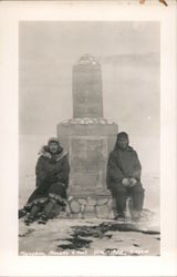 Alaska Natives Pose at the Rogers-Post Memorial Barrow, AK Postcard Postcard Postcard