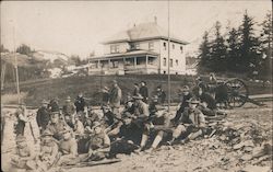 US Army w/cannon 1910- cascaders Postcard