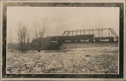 Train Bridge in Desert Postcard