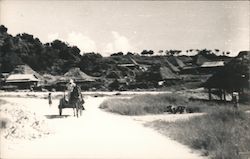 Okinawan Village, 1949 - Military Postcard