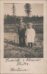 Kids in a New Forest Montana Children Postcard Postcard Postcard