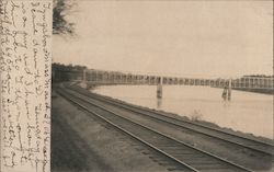 Railway Bridge over Water Postcard