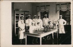 Men with Laboratory Equipment Postcard