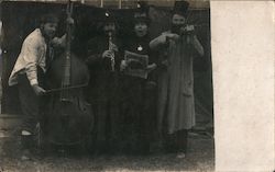 A Quartet of Bass, Violin, Clarinet and Vocalist Performers & Groups Postcard Postcard Postcard