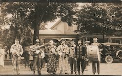 Street Band, Clowns, Circus Postcard