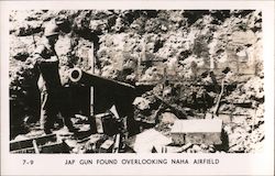 Jap Gun Found Overlooking Naha Airfield Postcard