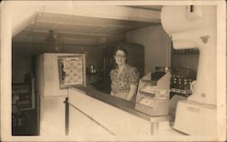 Female Store Clerk Behind the Counter Occupational Postcard Postcard Postcard